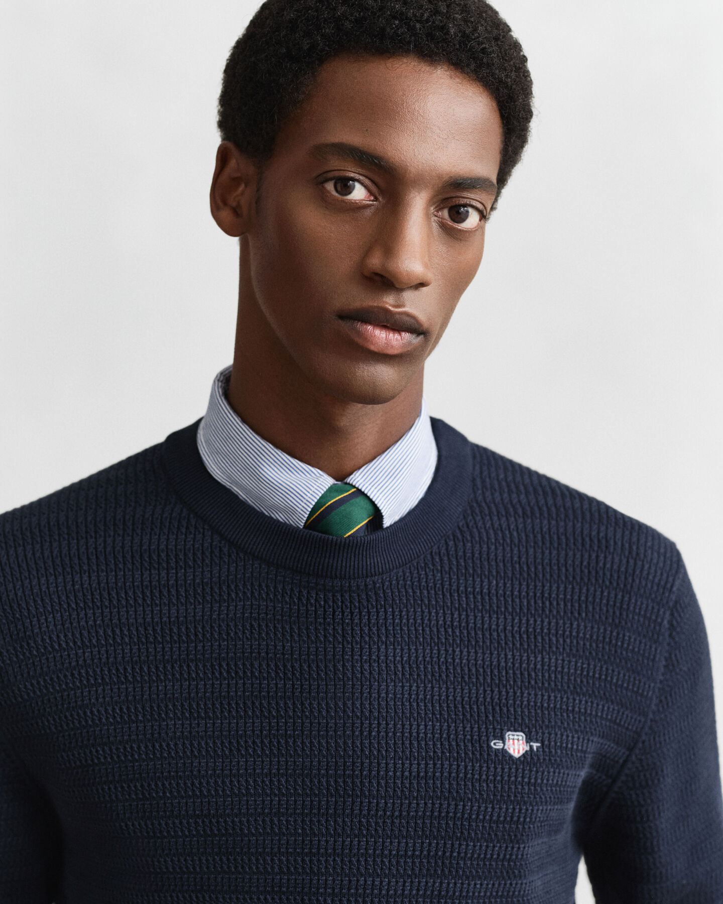 Mini Cable Knit Crew Neck Sweater