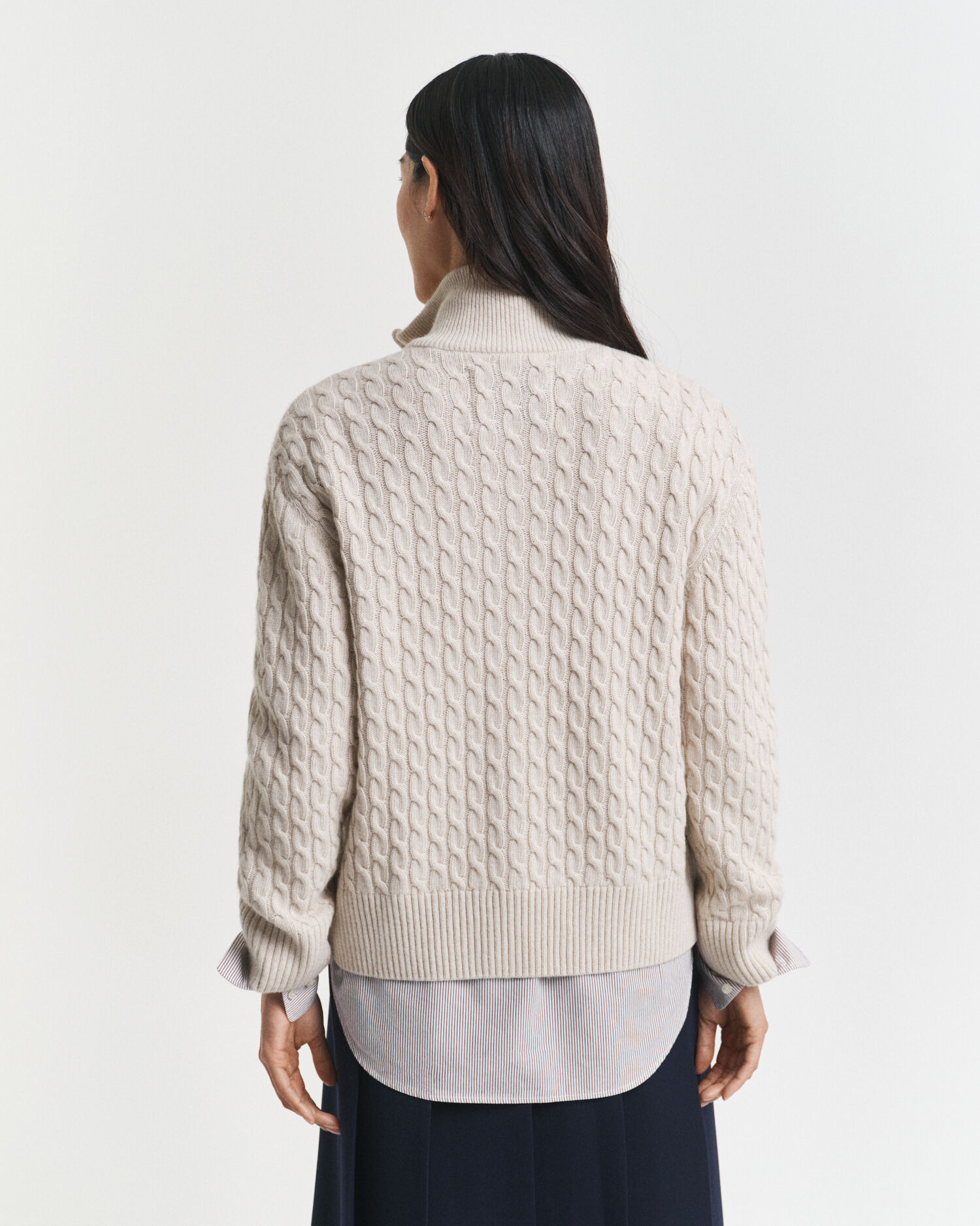 Cable Knit Zip Cardigan - GANT