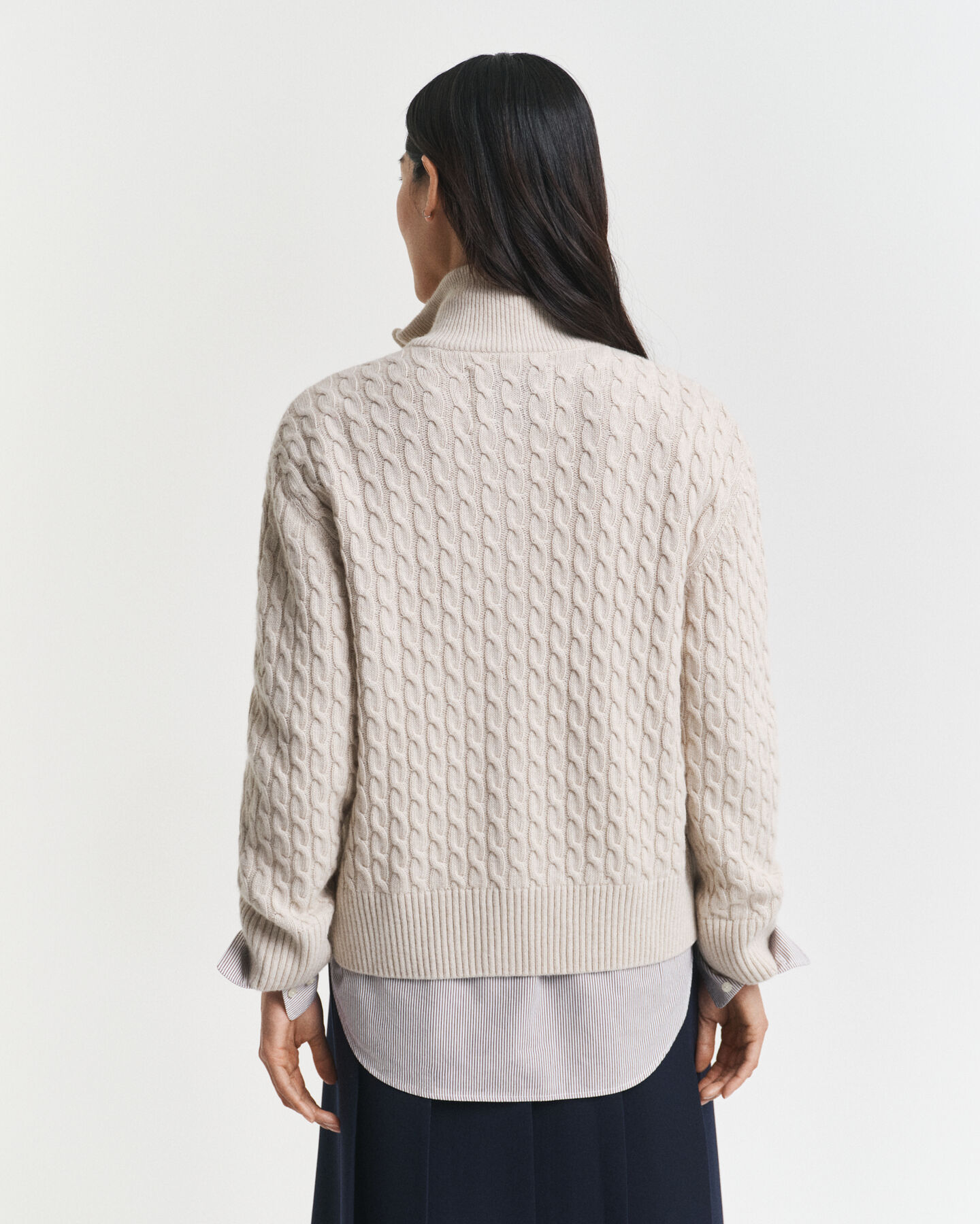 Cable Knit Zip Cardigan