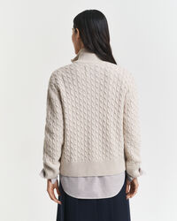 Cable Knit Zip Cardigan