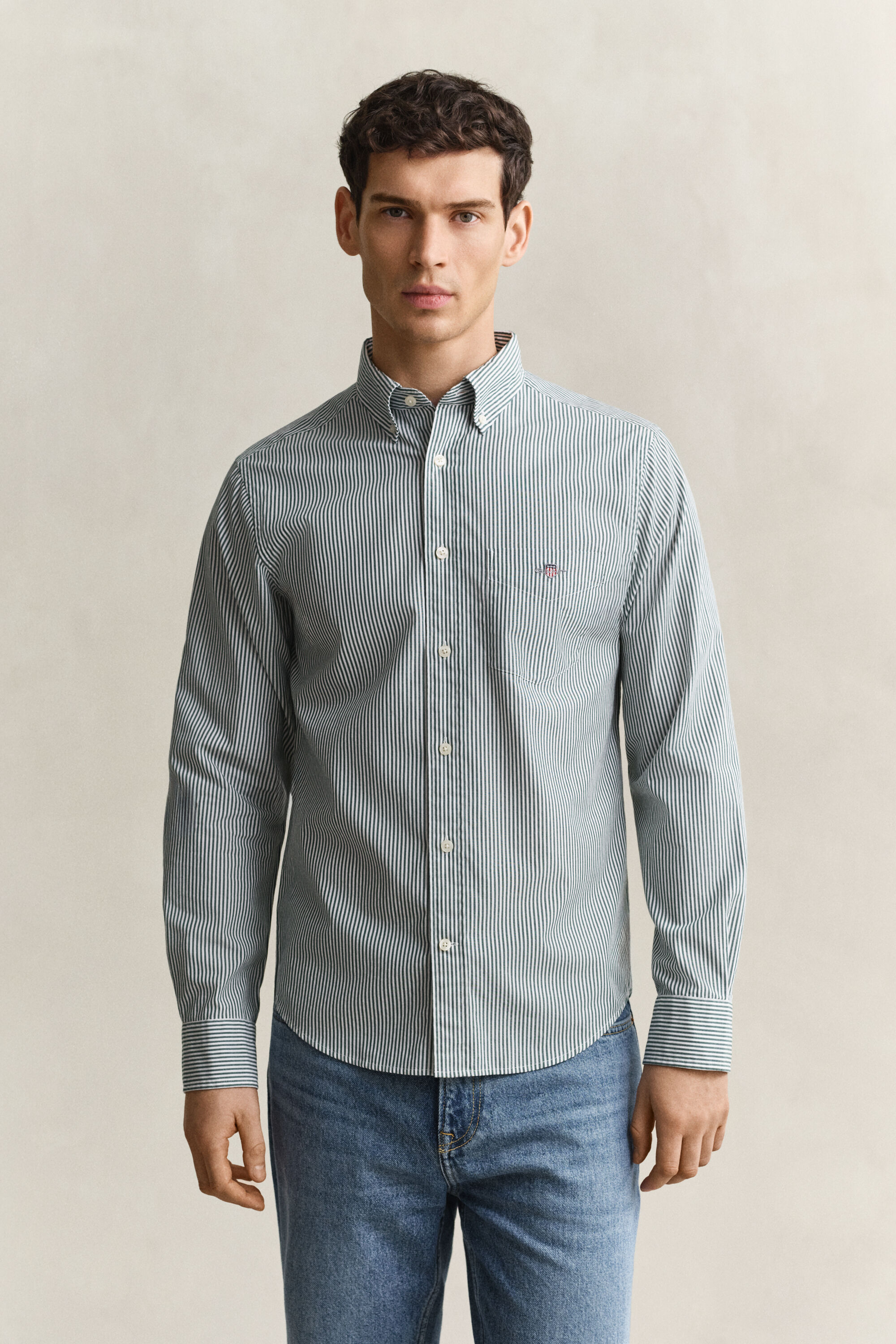 Classic Regular Striped Poplin Shirt