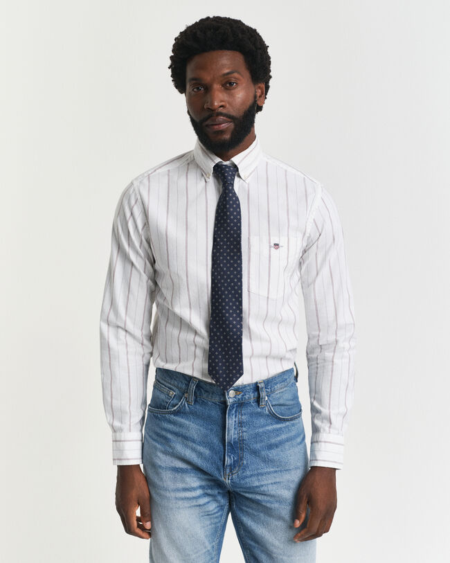 Regular Fit Striped Classic Oxford Shirt