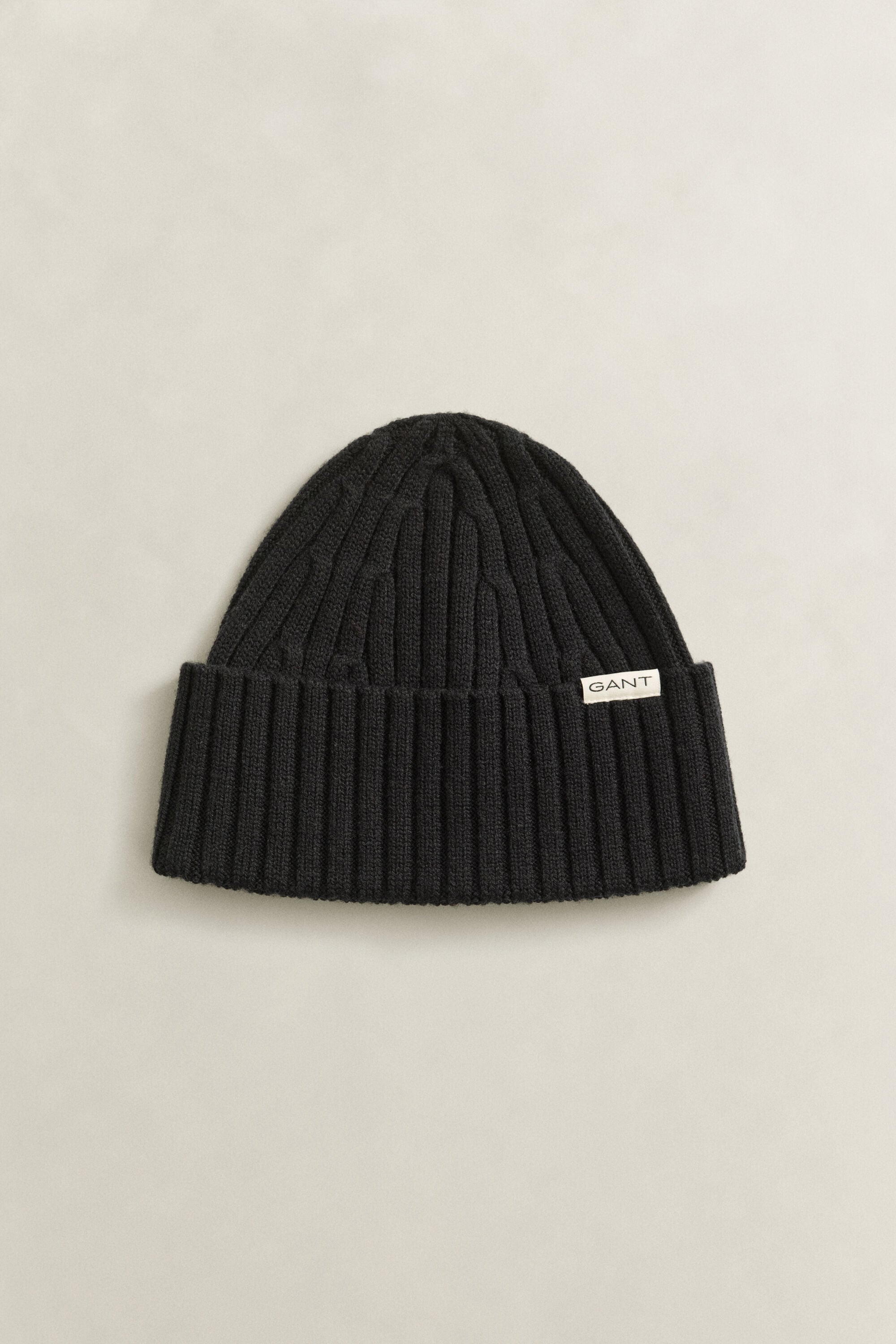 Merino Wool Beanie — BLACK