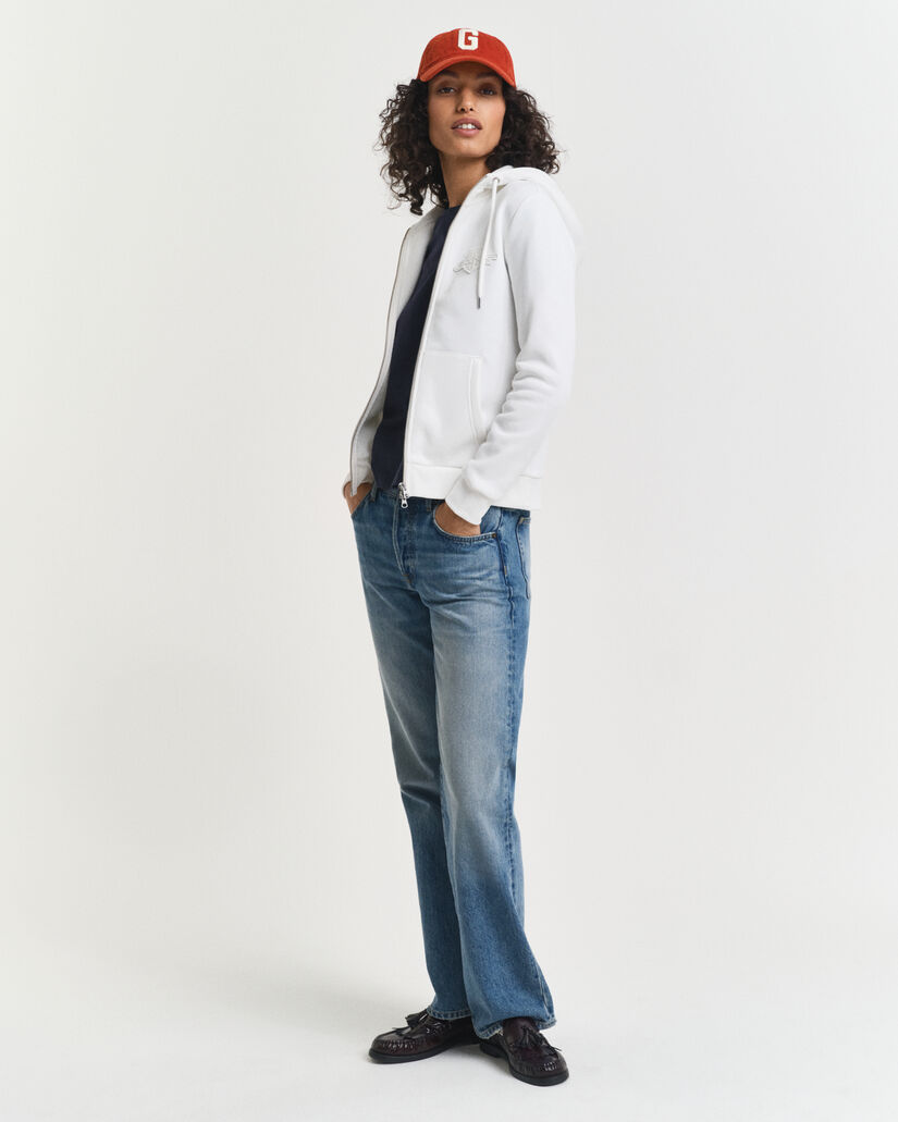 Tonal Shield Zip Hoodie