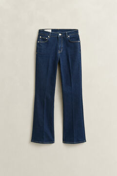 Slim Flared Stretch Jeans — DARK BLUE 1