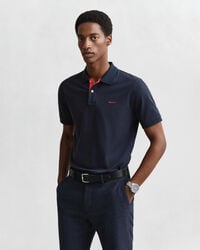Contrast Piqué Polo Shirt