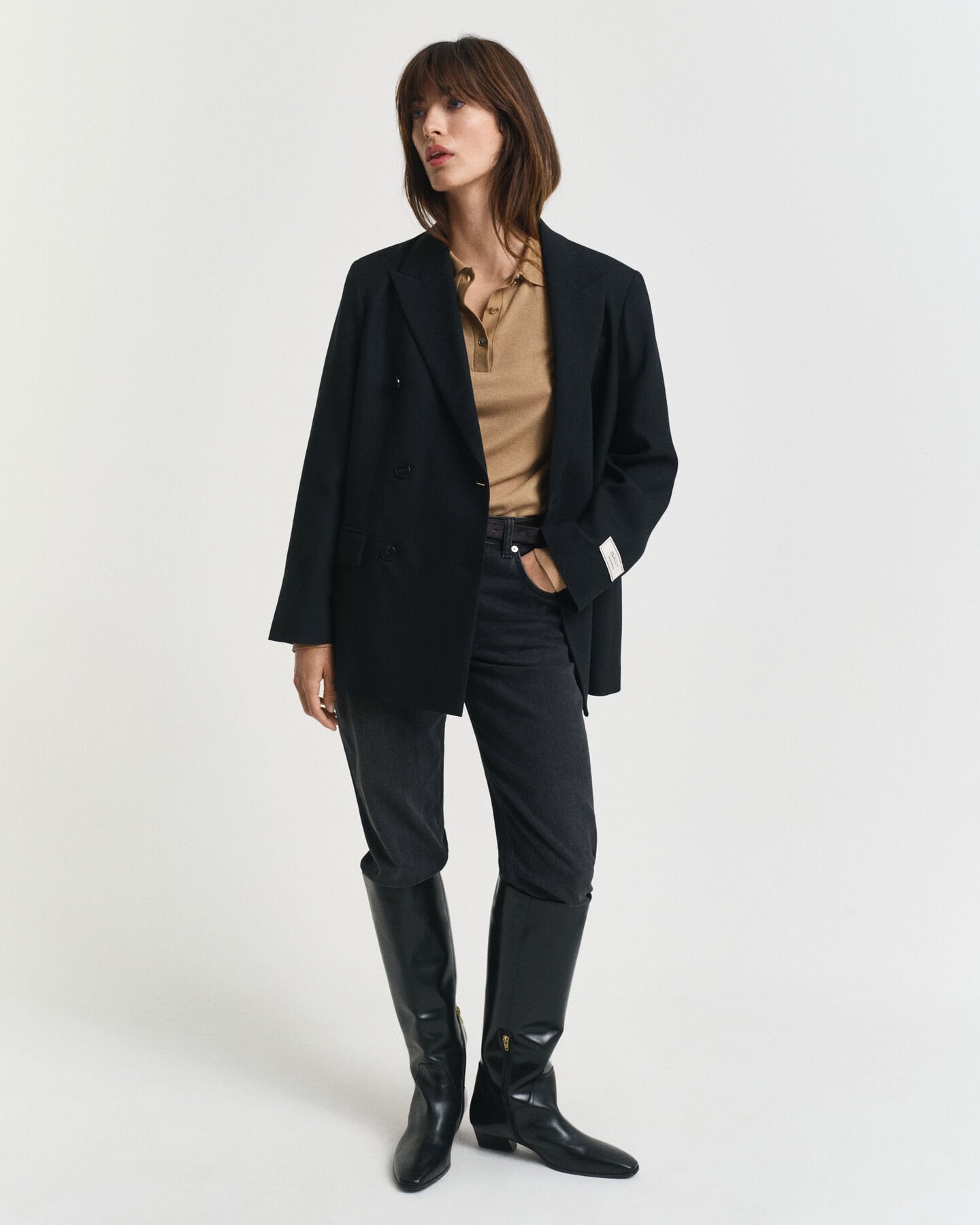 Seamless Buttoned Long Sleeve Polo Shirt