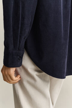Relaxed Corduroy Shirt — EVENING BLUE 3