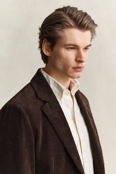 Corduroy Suit Jacket — BLACK BROWN 4