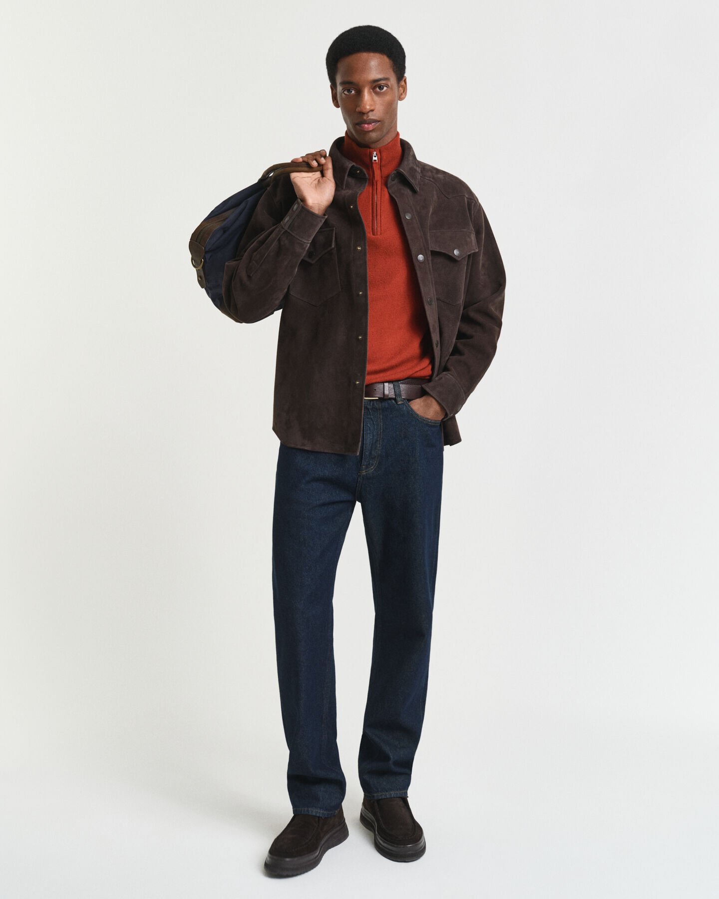 Superfine Lambswool Half-Zip Sweater