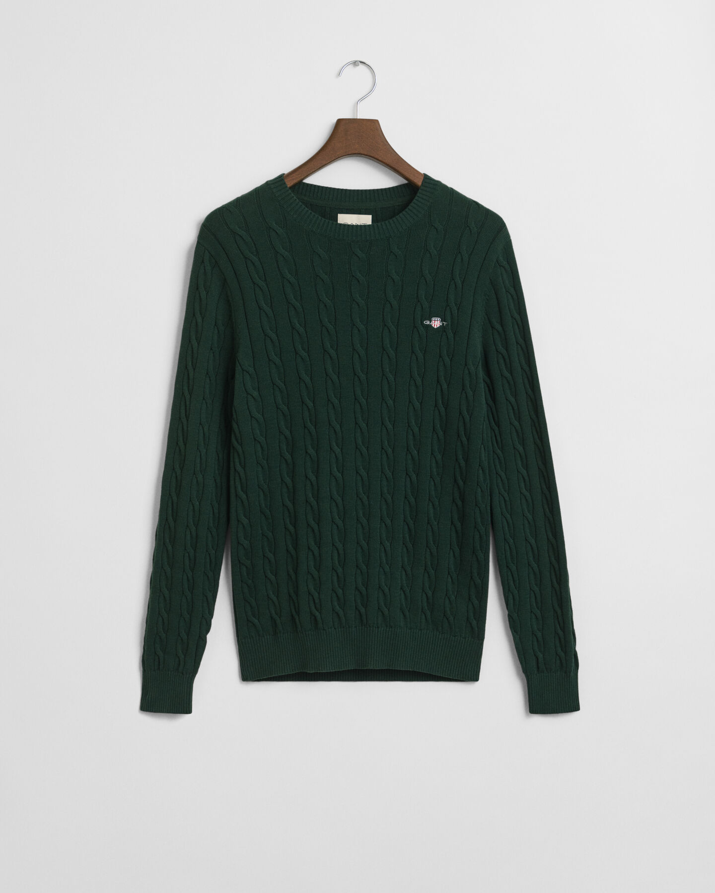 Cotton Cable Knit Crew Neck Sweater