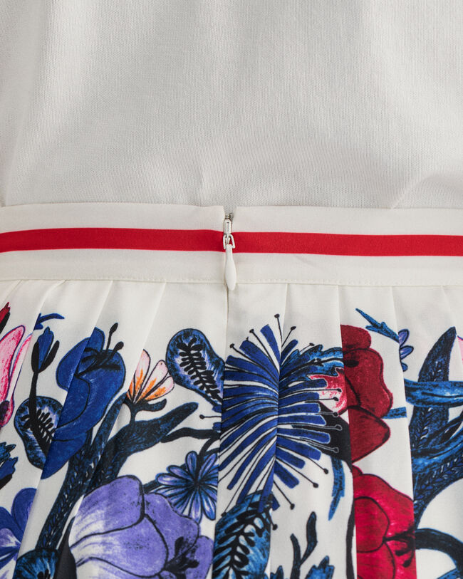 Tiger Floral Pleated Skirt