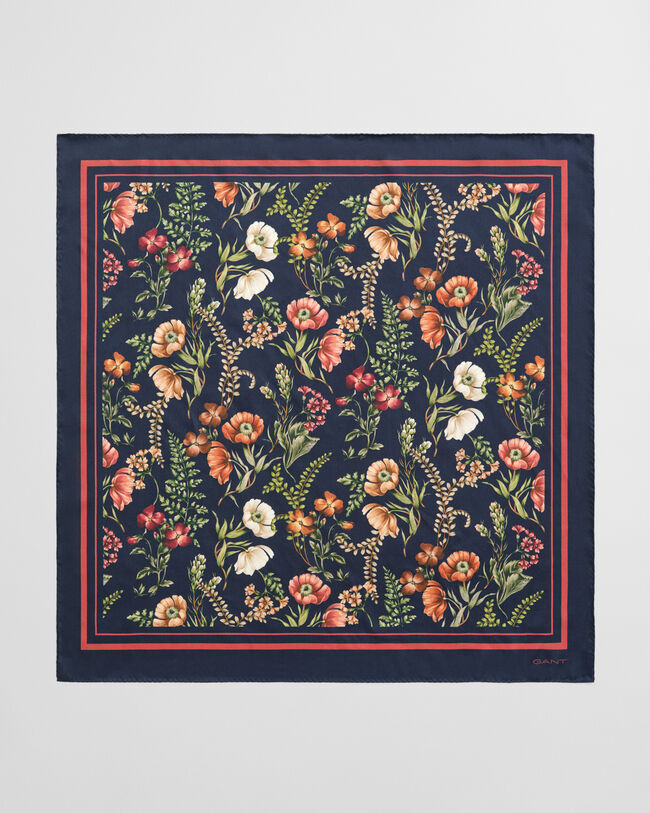 Floral Print Silk Scarf