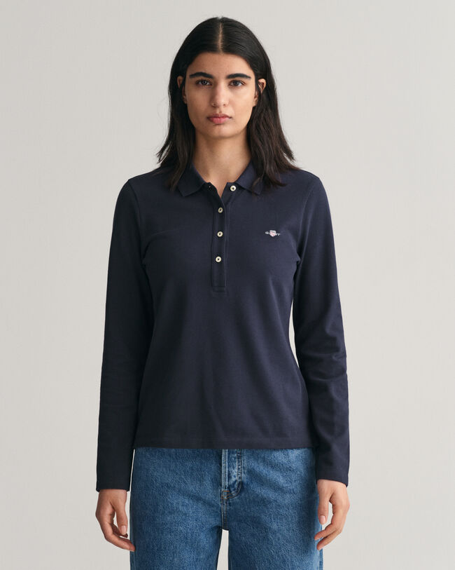- Shield Long Shirt Piqué Sleeve Polo GANT