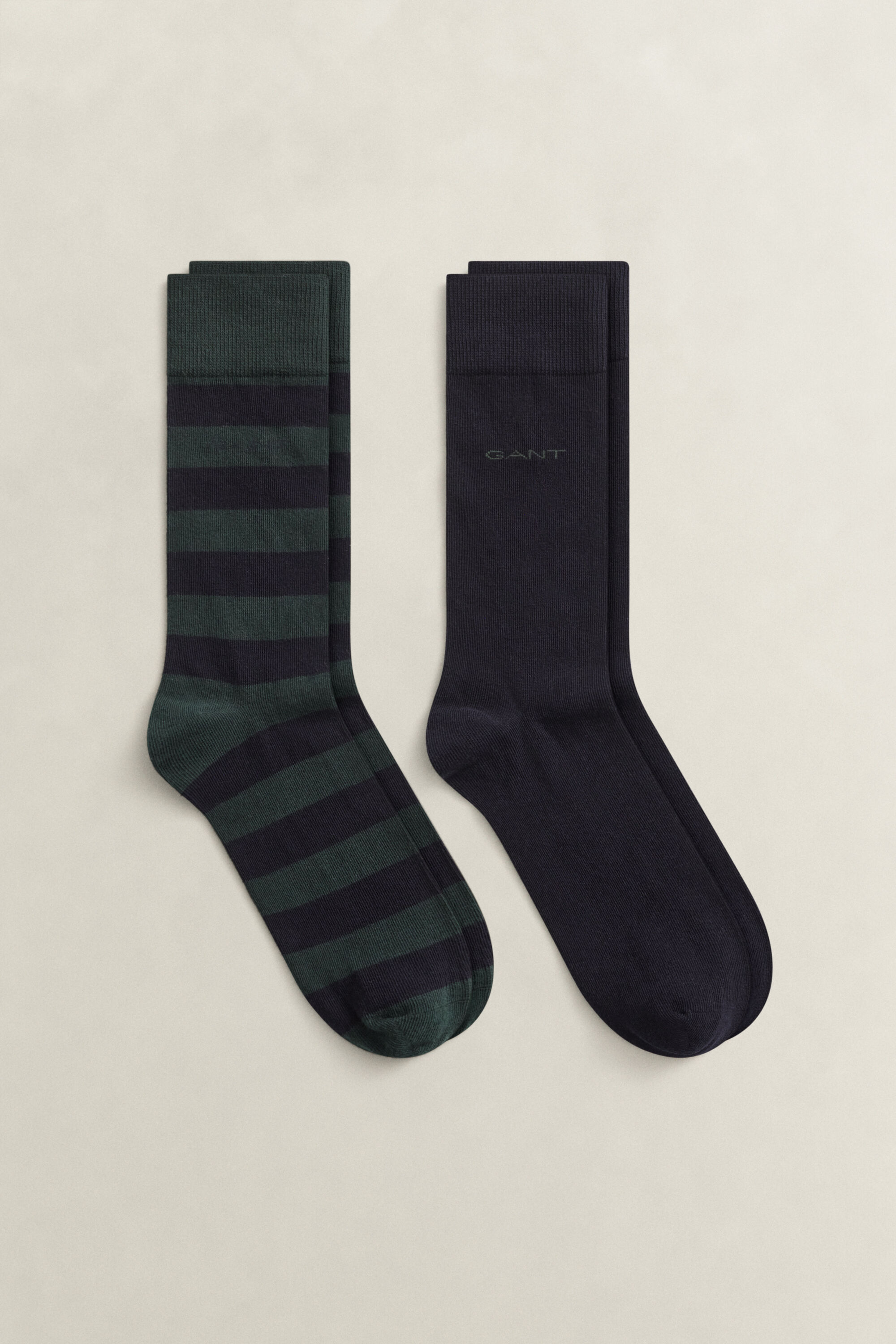 2-Pack Barstripe & Solid Socks