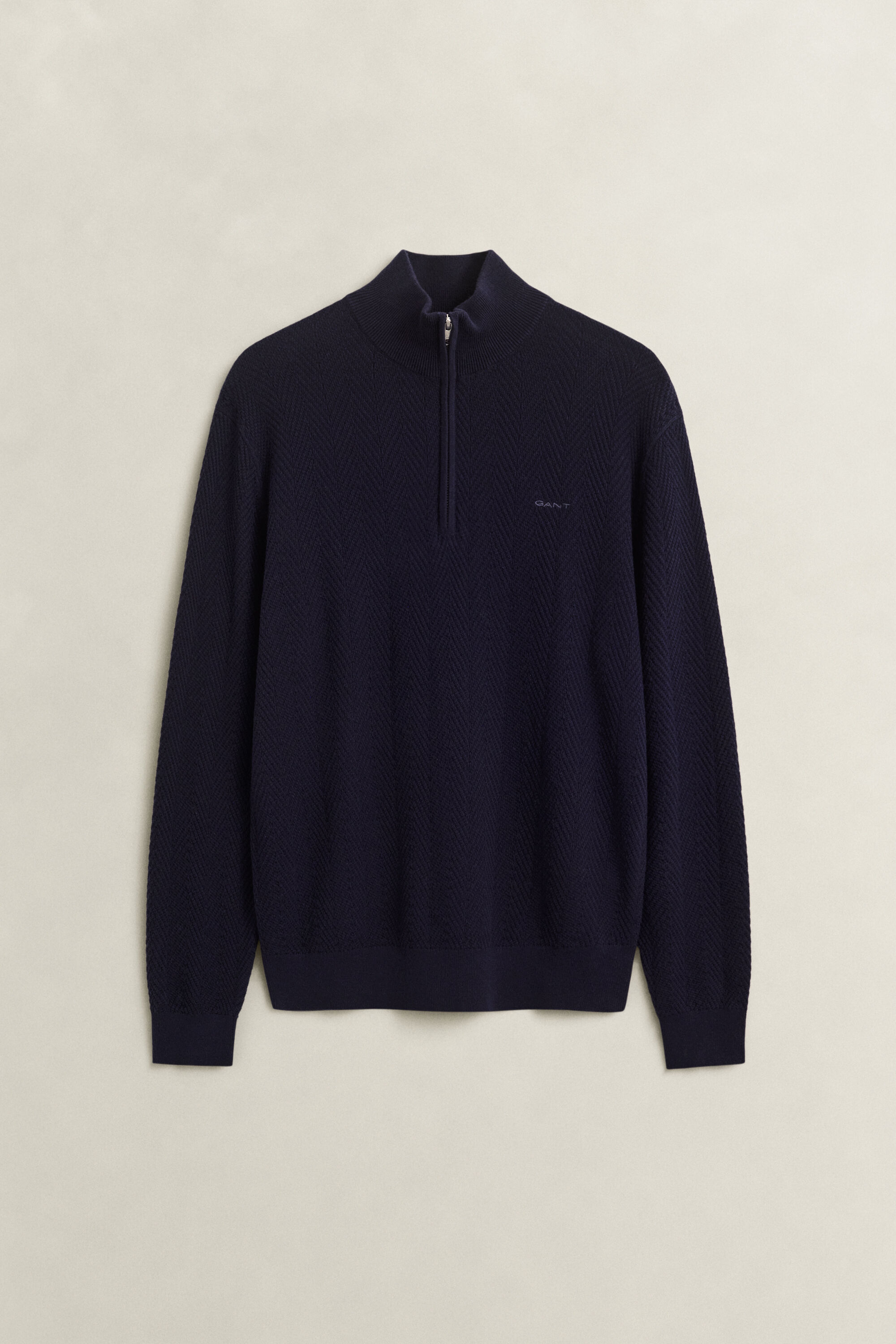 Herringbone Half-Zip Sweater