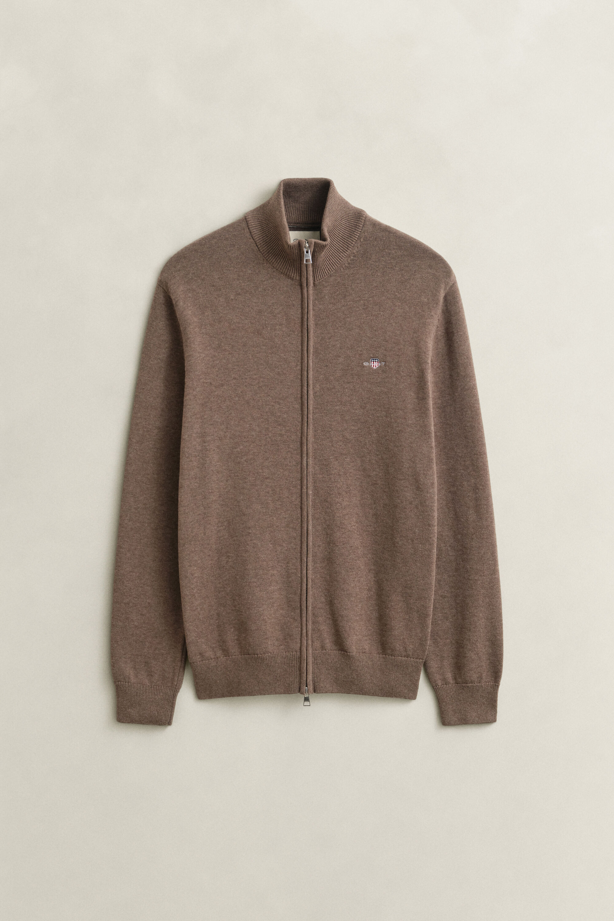 Casual Cotton Zip Cardigan