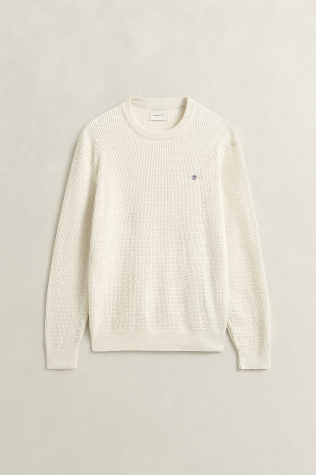 Mini Cable Knit Crew Neck Sweater