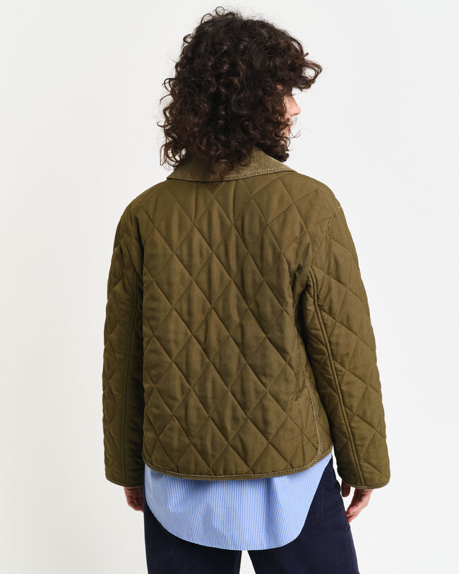 Quilted Corduroy Detailed Jacket
