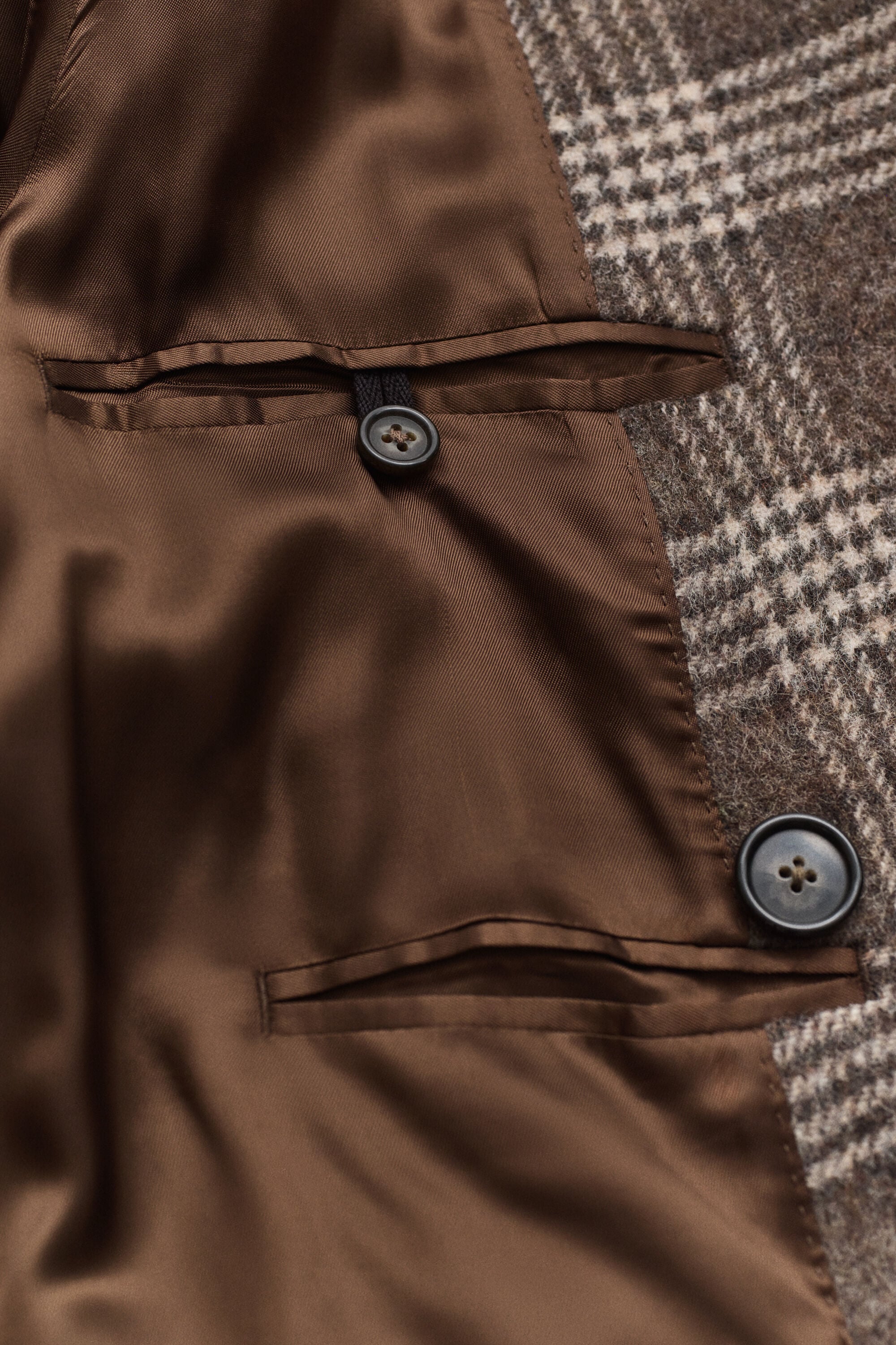Double Breasted Wool Coat — SHADOW BROWN