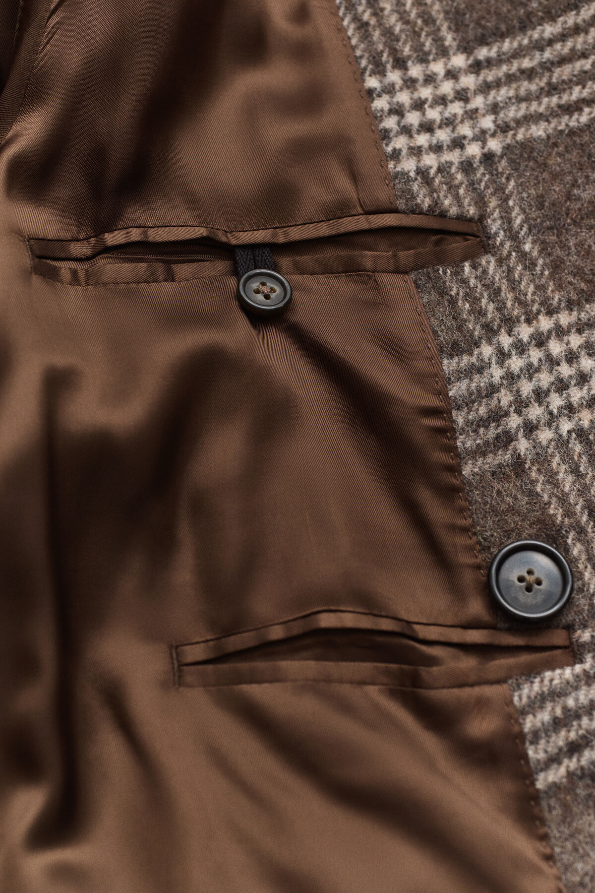 Double Breasted Wool Coat — SHADOW BROWN
