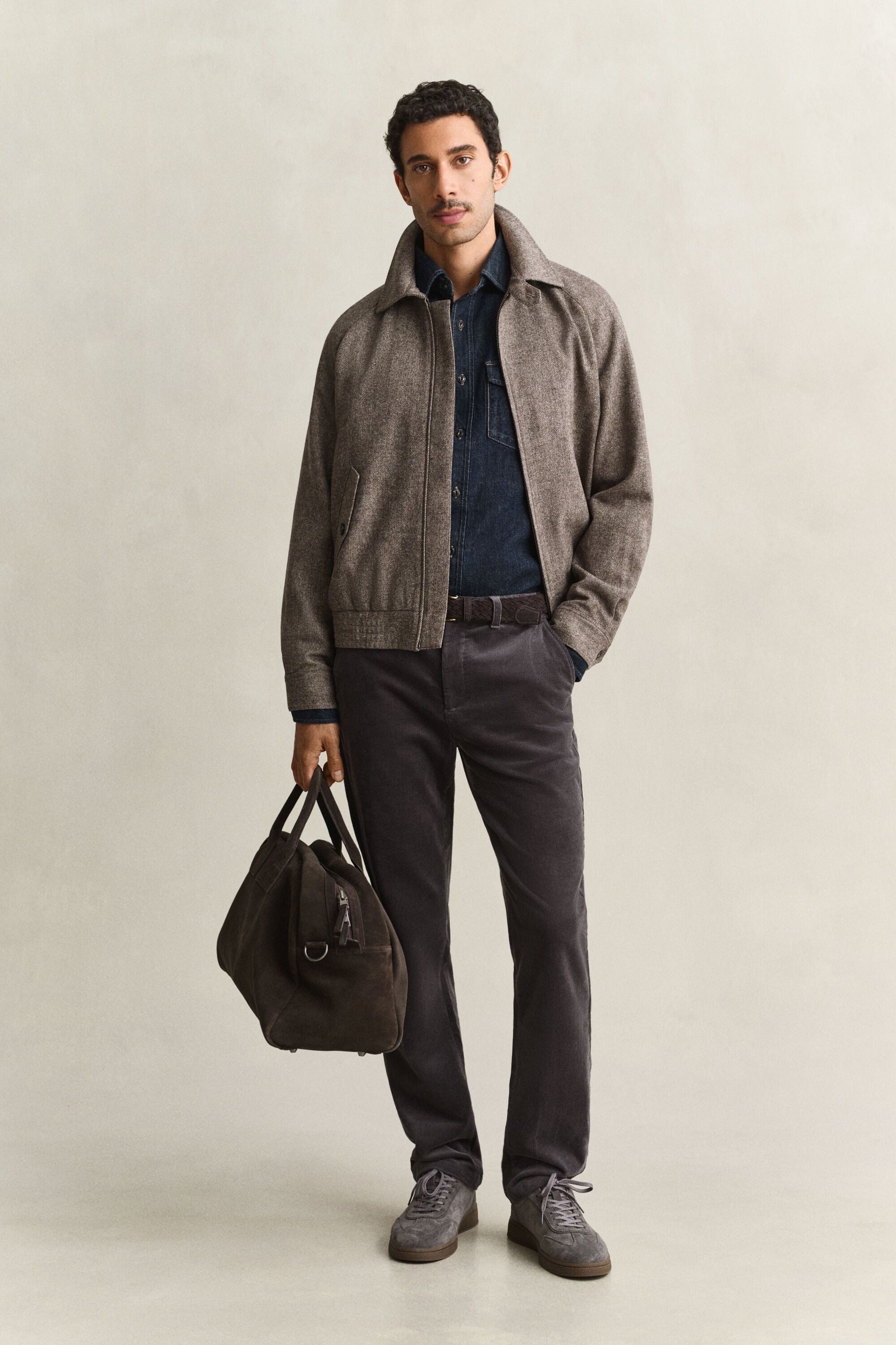 Wool Blend Windcheater Jacket