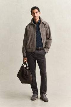 Wool Blend Windcheater Jacket — MIST TAUPE 9