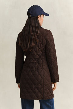 Fitted Quilted Coat — DEEP BROWN 2