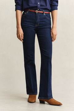 Slim Flared Stretch Jeans — DARK BLUE 6