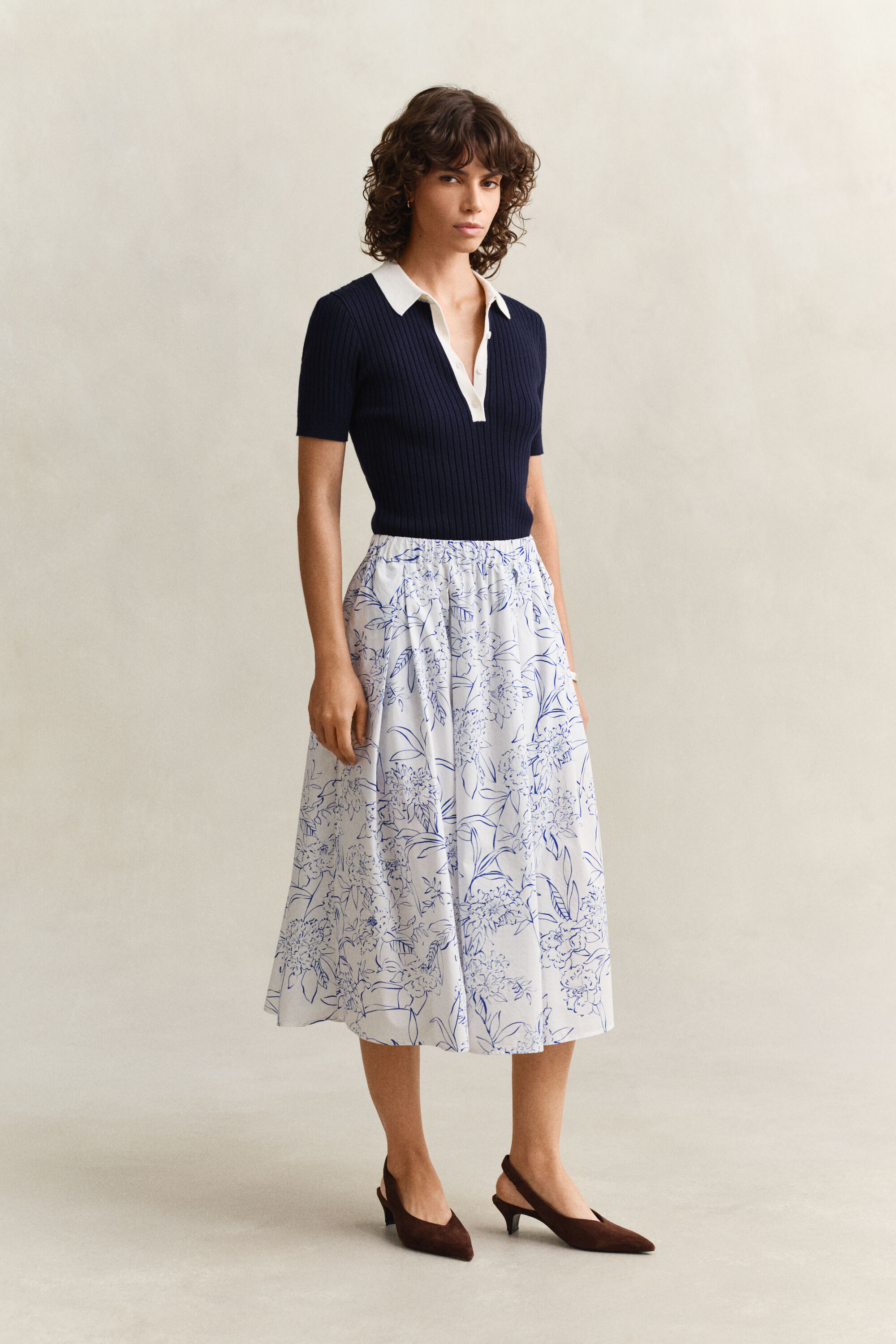 Floral Midi Skirt