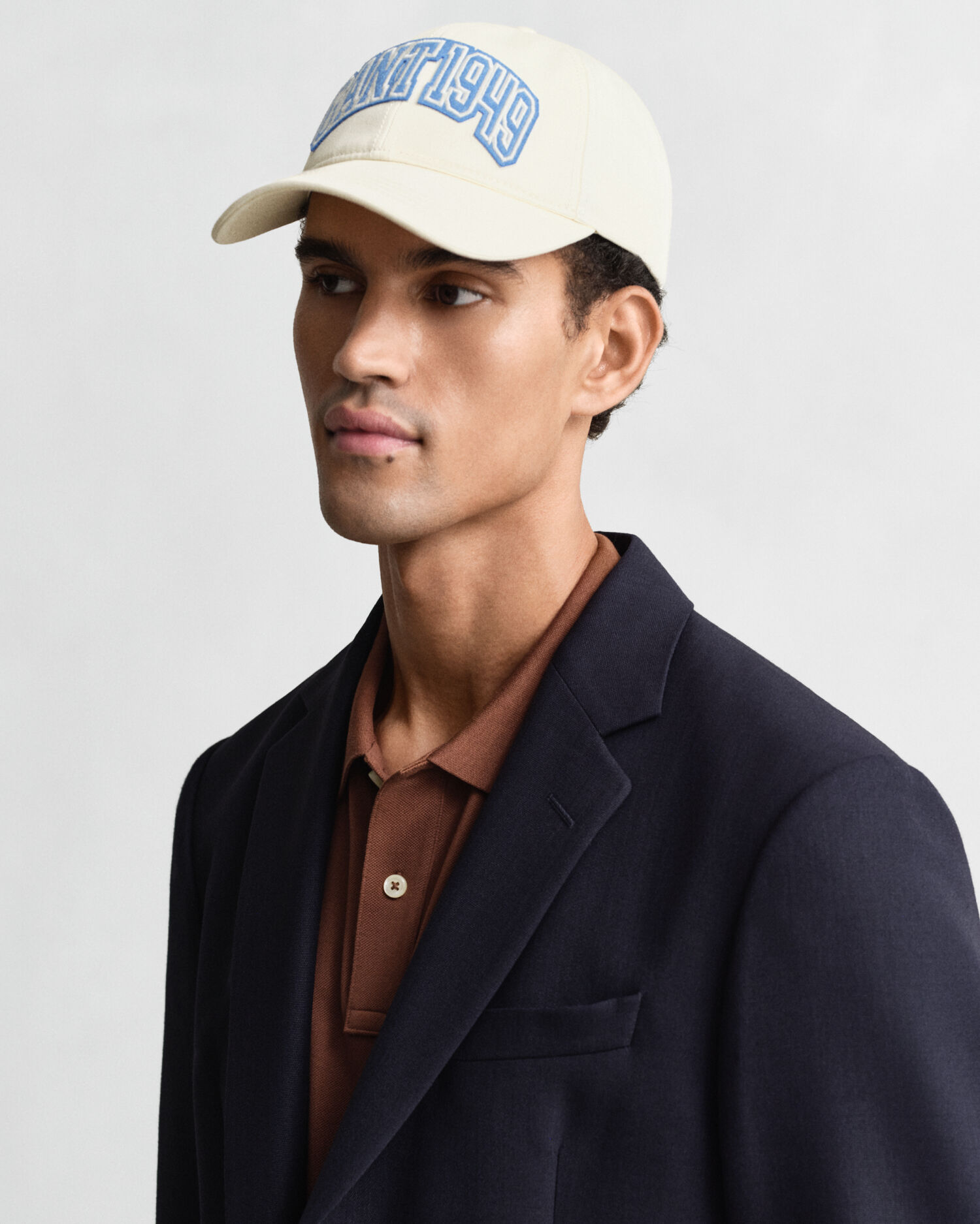 Graphic Cotton Twill Cap — CREAM