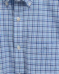 Regular Fit Short Sleeve 3-Color Gingham Broadcloth Shirt