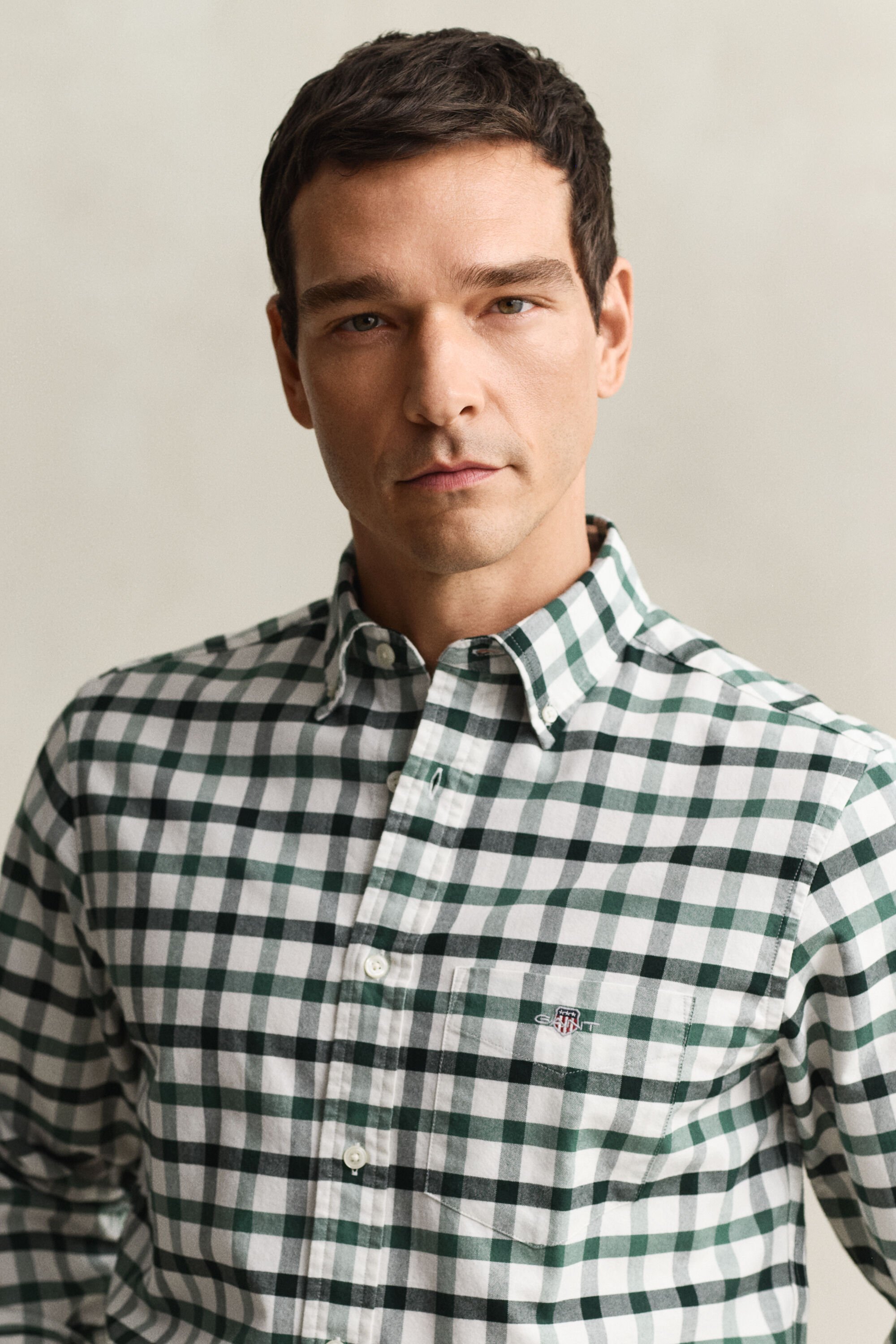 Regular Fit Checked Oxford Shirt