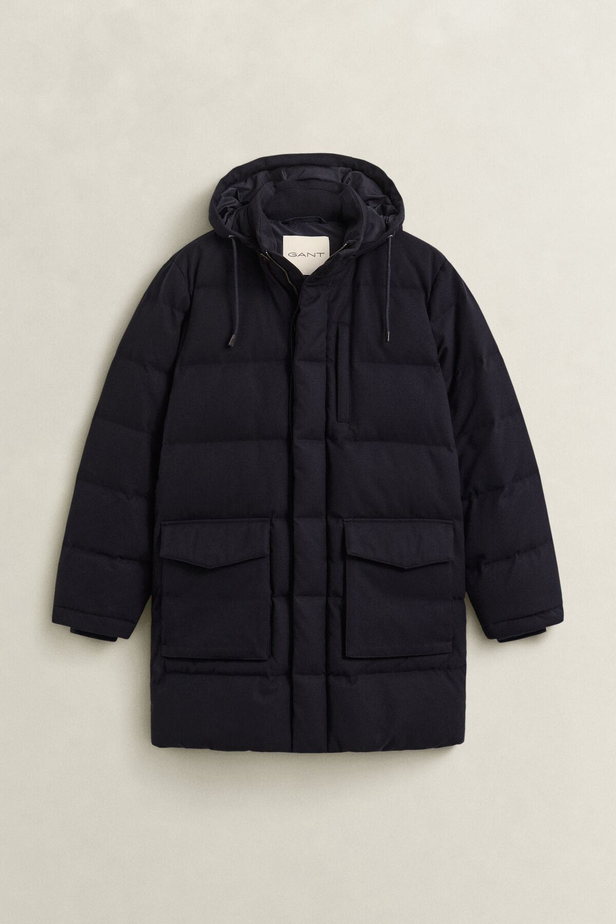Flannel Down Mid Jacket — EVENING BLUE