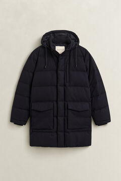 Flannel Down Mid Jacket — EVENING BLUE 1