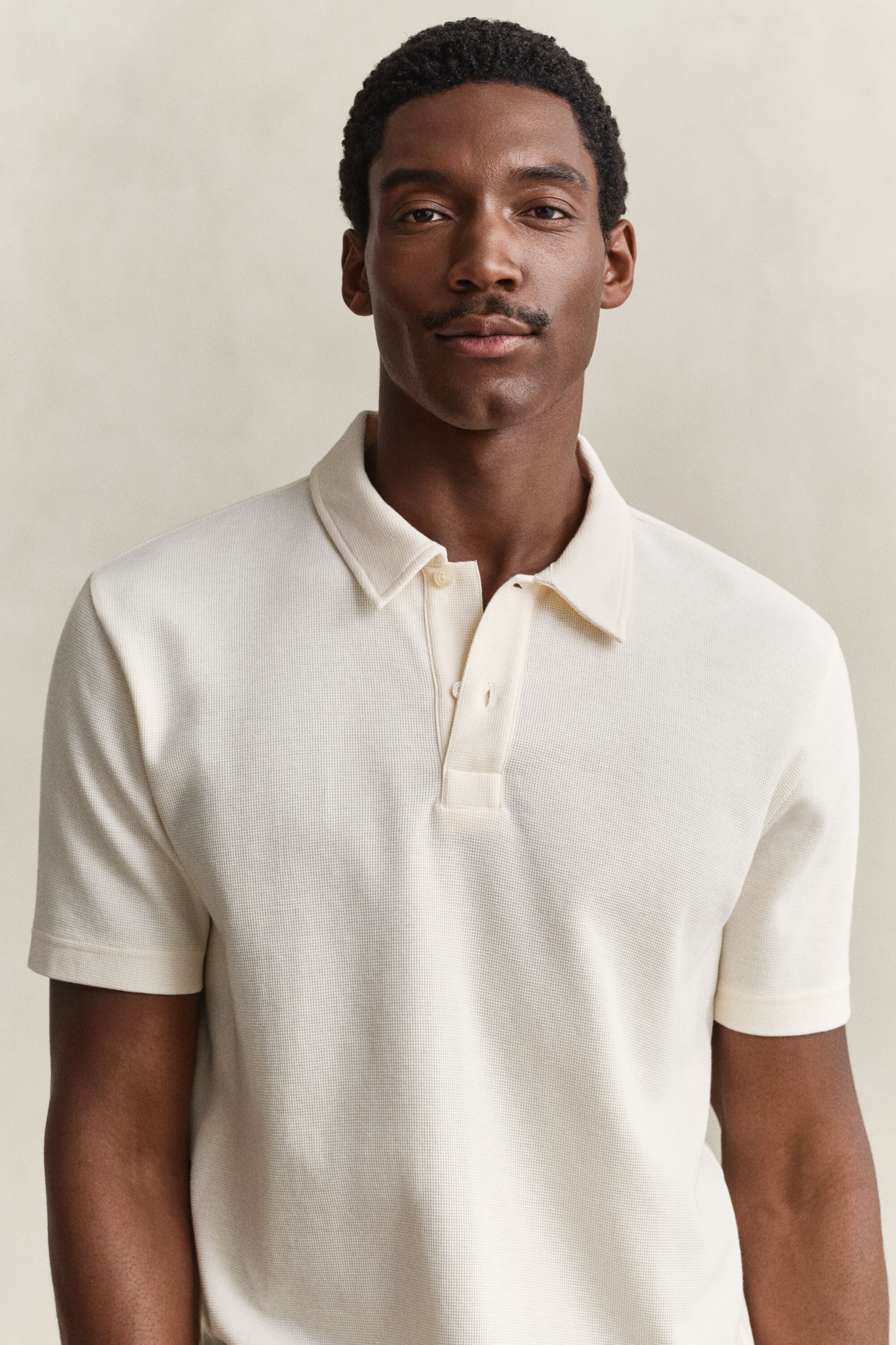 Waffle Texture Polo Shirt