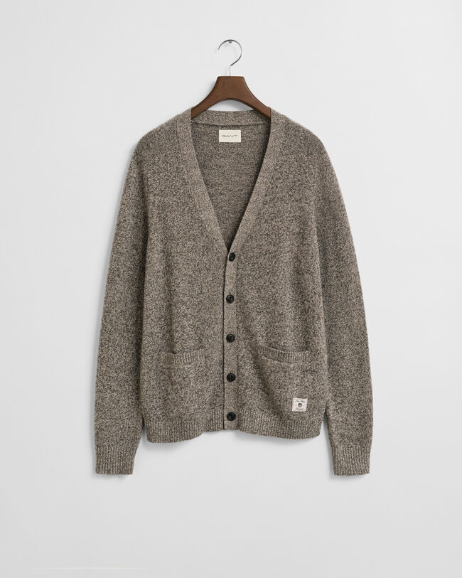 Wool Blend Mouliné Cardigan