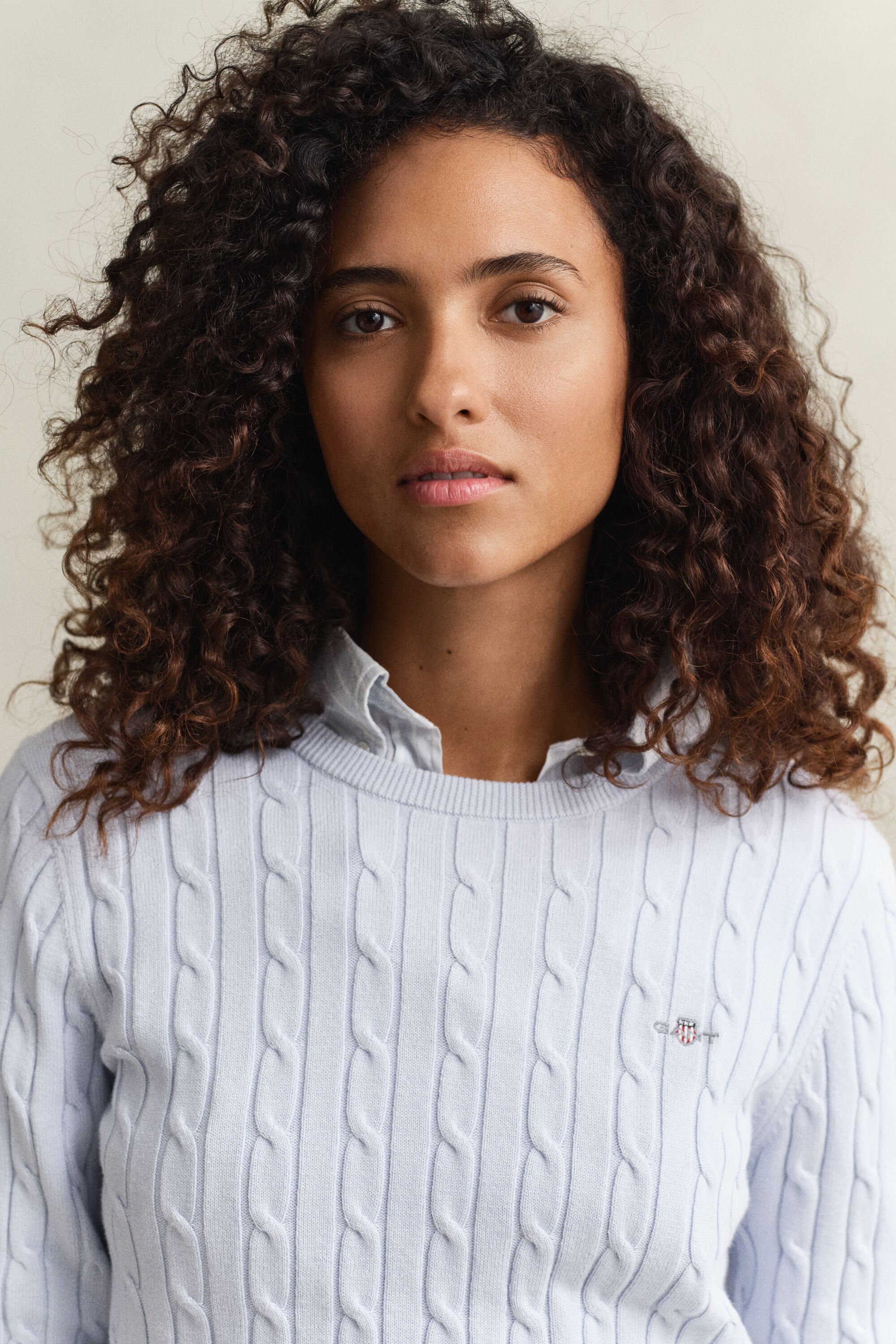 Cable Knit Crew Neck Sweater