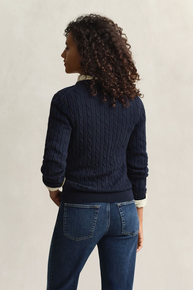 Cable Knit Crew Neck Sweater