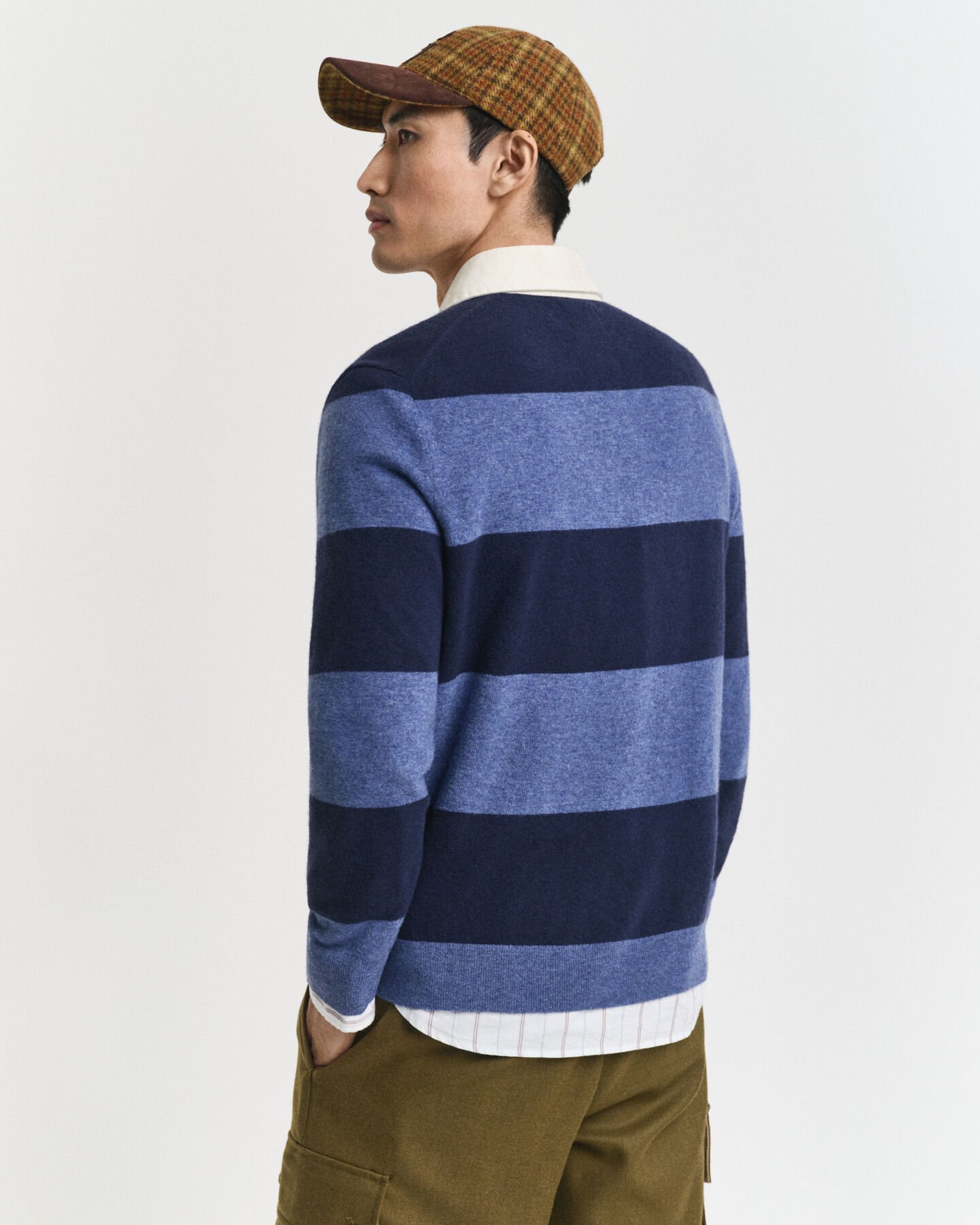 Striped Extra Fine Lambswool Rugger Sweater