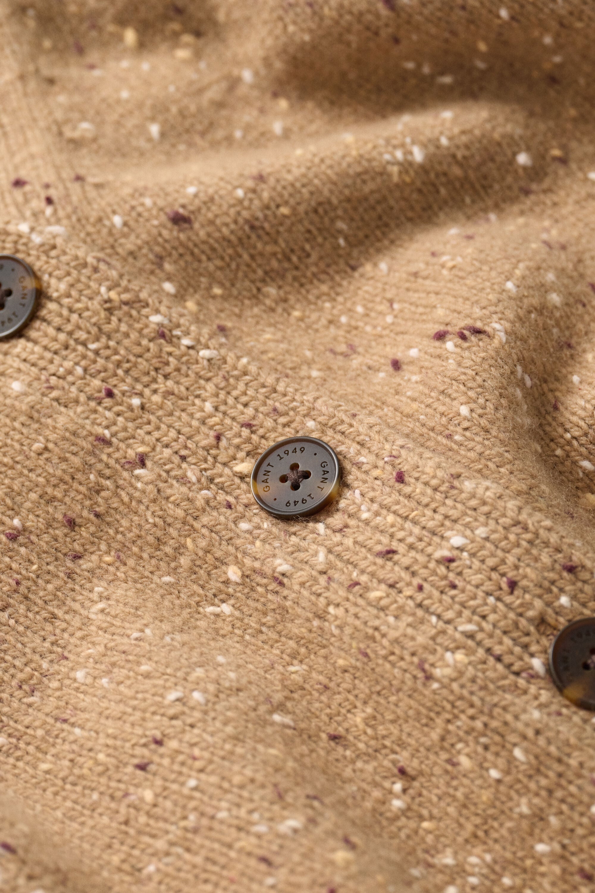 Wool Blend Nepps Cardigan