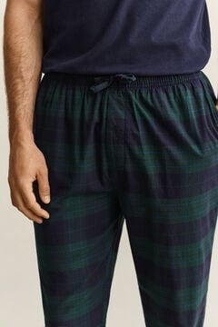 Checked Flannel Pajama Pants — TARTAN GREEN 3