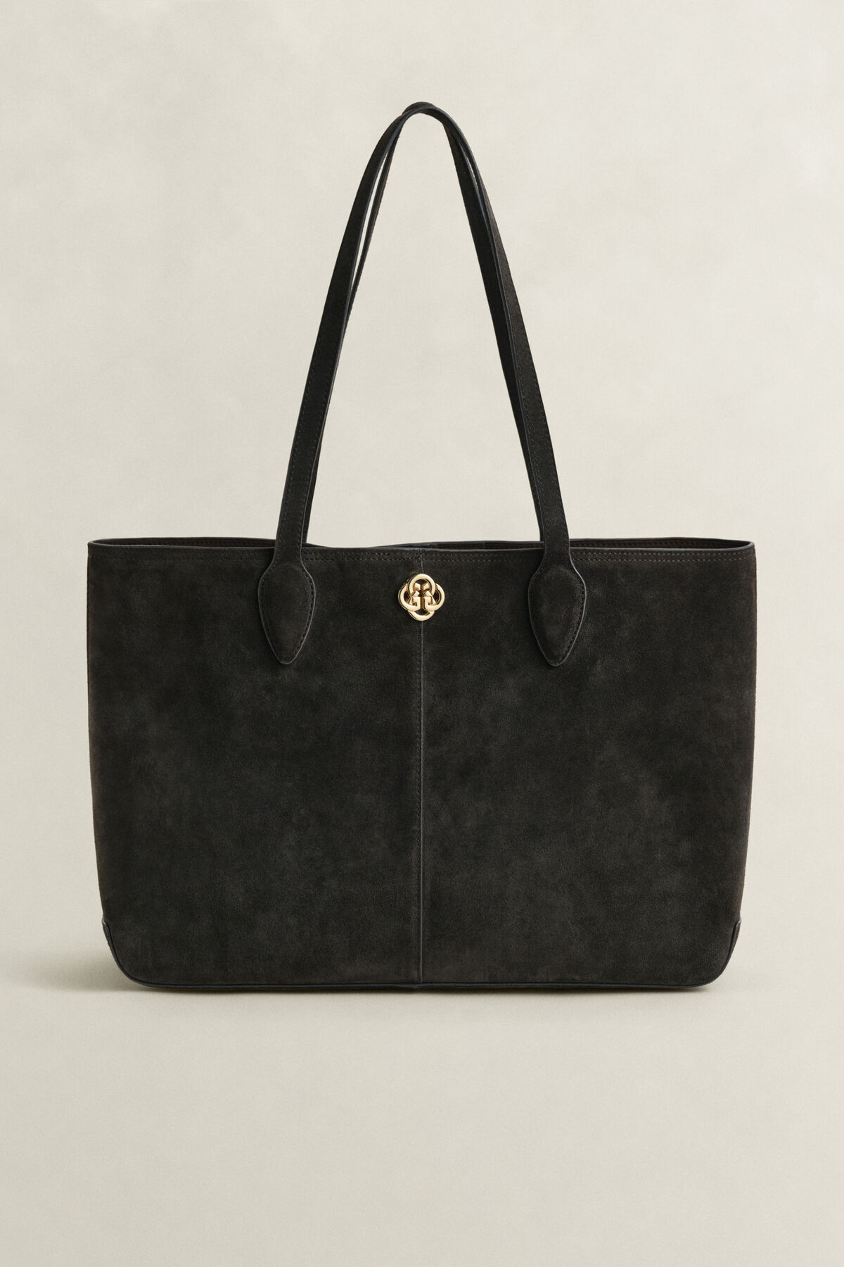 Suede Tote Bag — DEEP BROWN
