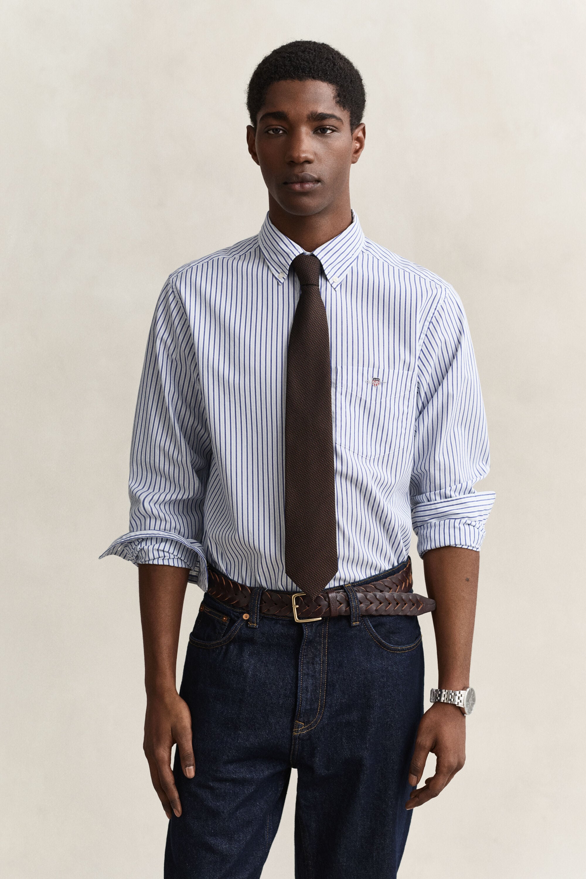 Striped Poplin Shirt