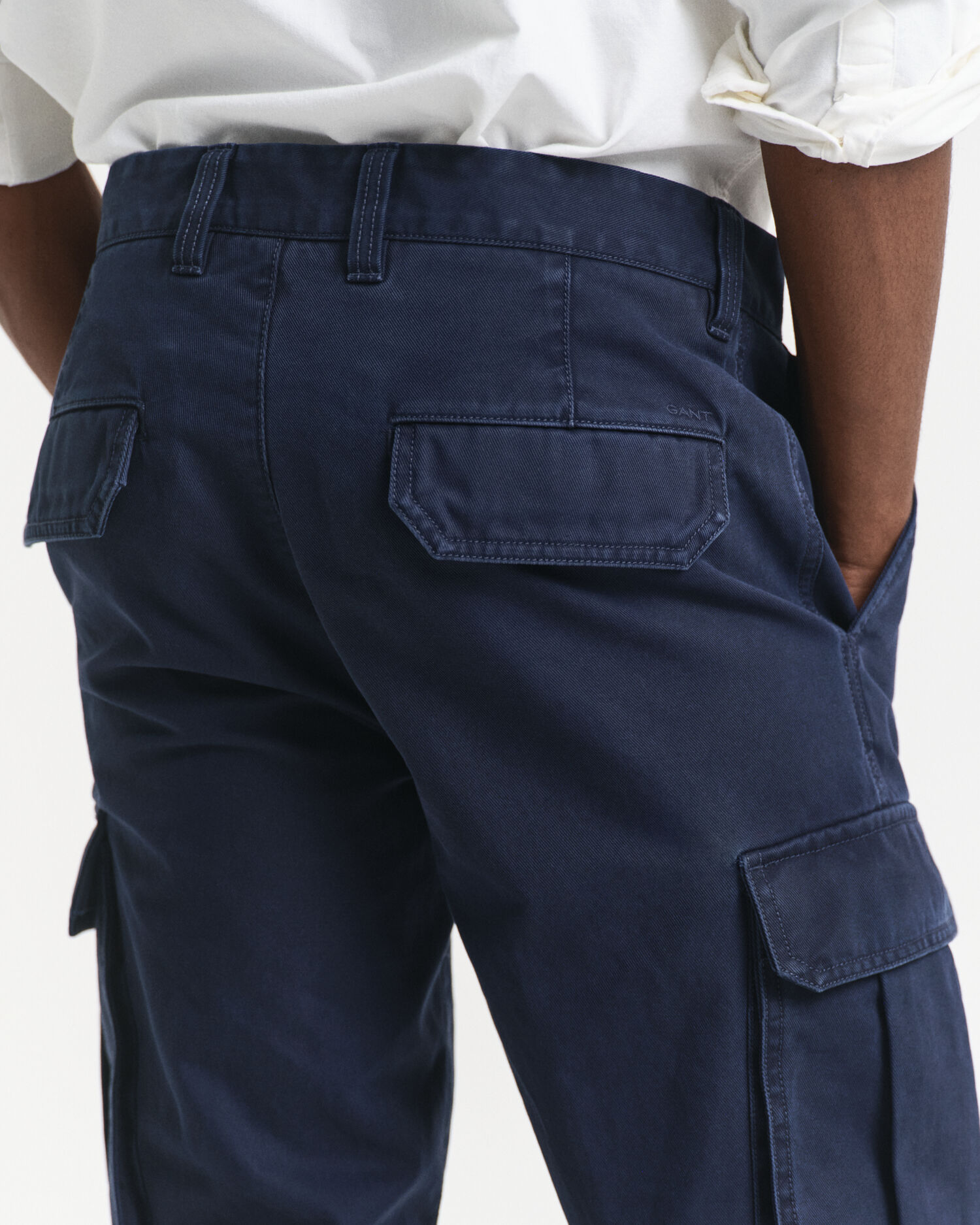 Regular Fit Cotton Twill Cargo Pants
