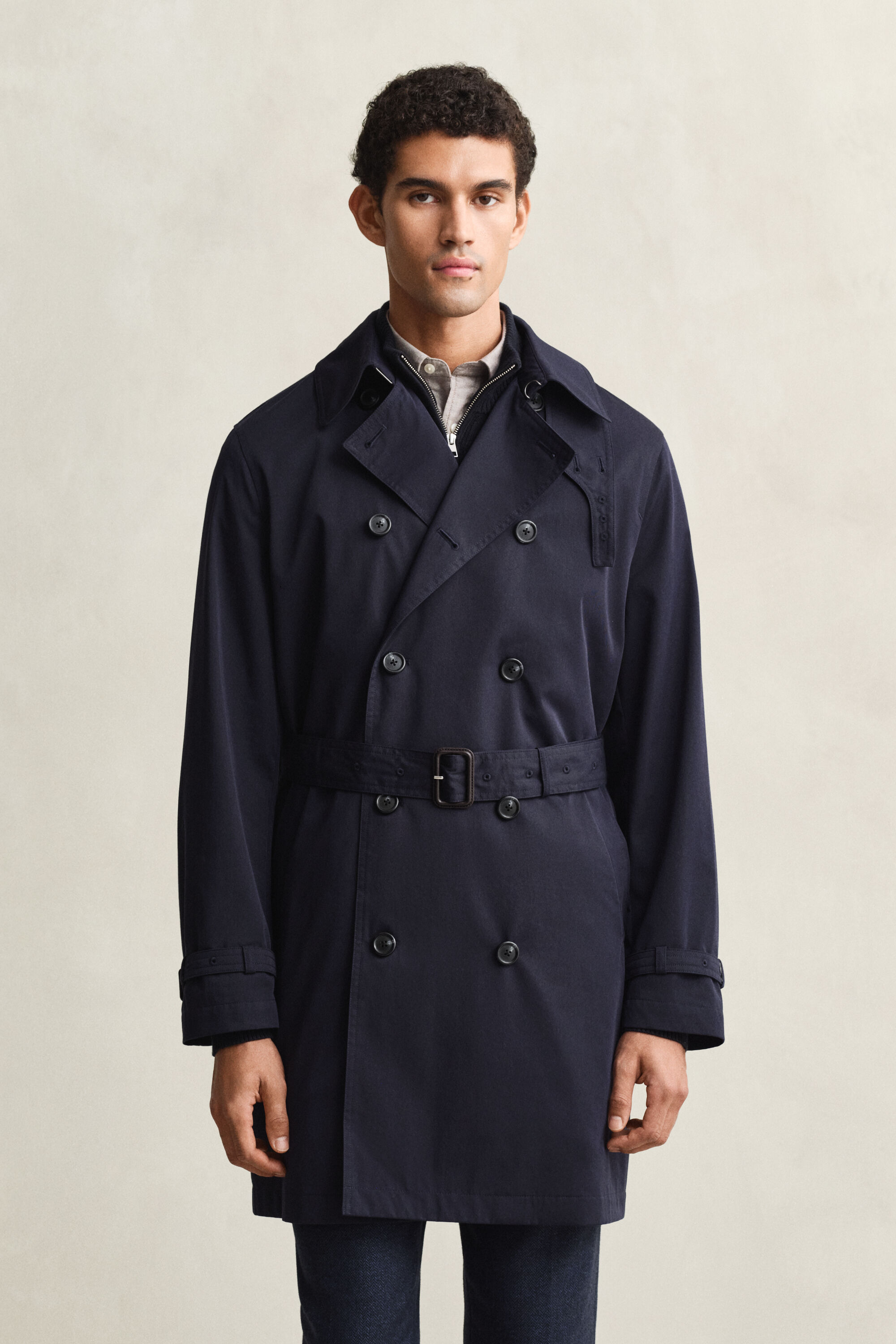 Cotton Blend Trench Coat