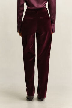 Tailored Velvet Pants — DARKENED WINE 2