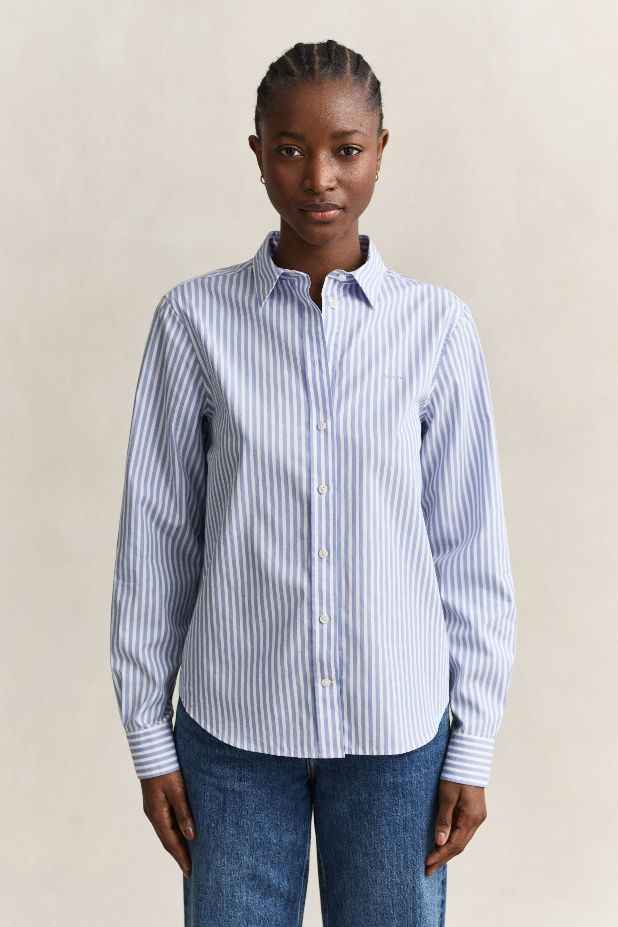 Regular Fit Striped Classic Poplin Shirt