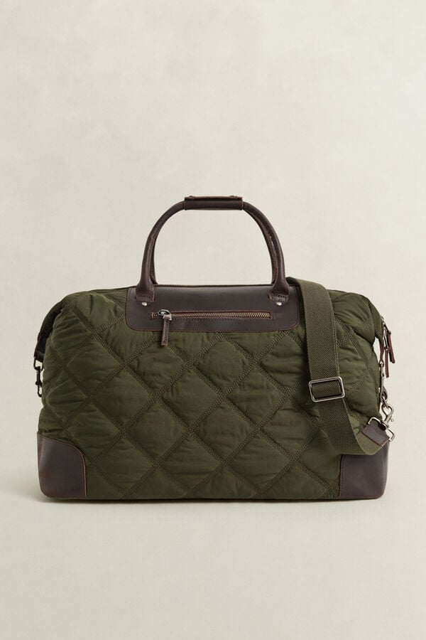 Quilted Duffel Bag — DARK MOSS GREEN