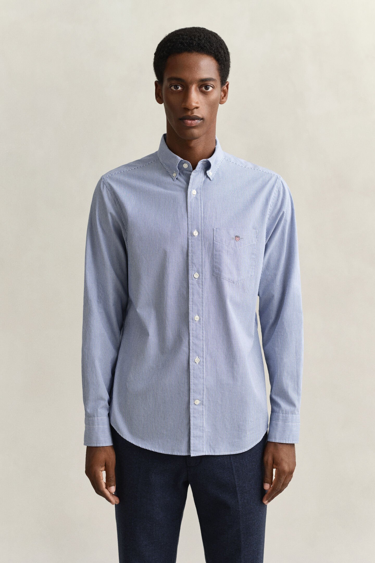 Banker Stripe Classic Poplin Shirt